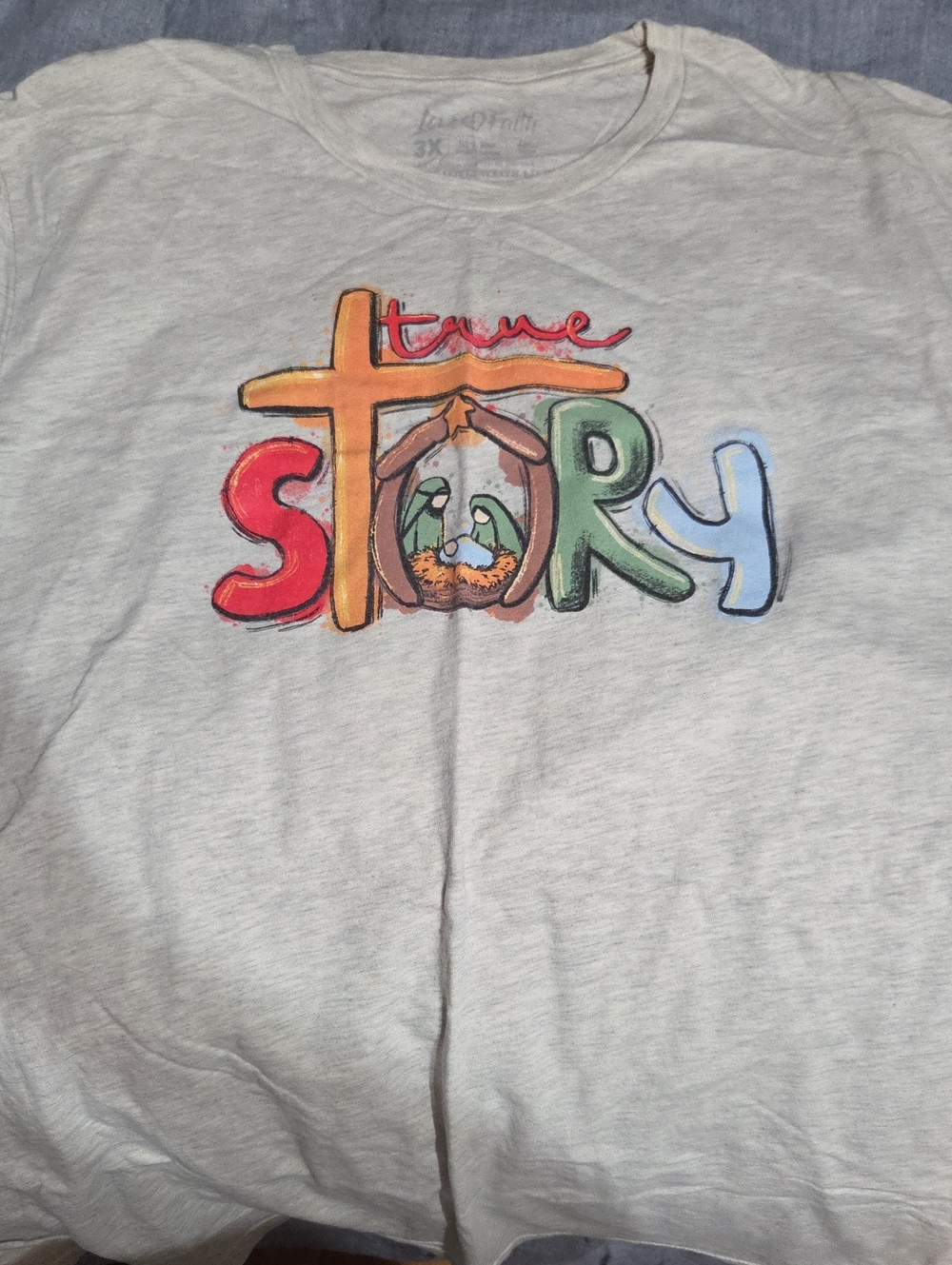 True Story Graphic Tee - Light Gray